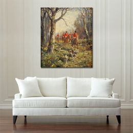 Hunting Scenes Departure for The Hunt Heywood Hardy Painting Handmade Canvas Art Classical Office Decor