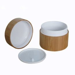 30G 50G Bamboo Cream Jar Wooden Jar with PP Inner, Cosmetic Packaging Bottle Cream Jar fast shipping F1615 Ejpxe