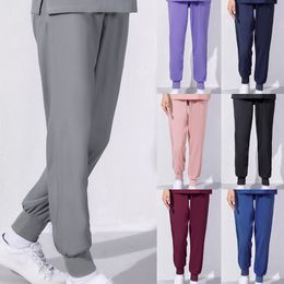 High Quality Solid Colour Work Pants Doctor Nurse Uniform Pants Spandex Stretch Dental Spa Care Scrub Pants Spa Care Scrub