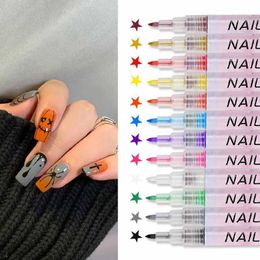 Dotting Tools Pens Drawing Graffiti Gel Set Painting Liner Quick Dry Nail Point Pen DIY Manicure Beauty Tool 230619