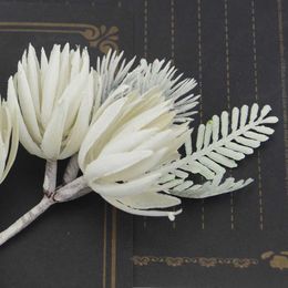 Dried Flowers 12PCS/pcs Artificial Plastic Corsage For Wedding Decoration DIY Scrapbook Craft Bride Holding Fake Accessories Christmas