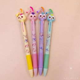 Pcs/lot Cartoon 3 Colours Ballpoint Pen Cute Ball Pens School Office Writing Supplies Promotional Stationery Gift