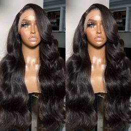 250 Density 13x6 Lace Frontal Human Hair Wig Brazilian HD Transparent Body Wave Lace Front Wig Pre Plucked For Women