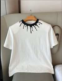 Men's T Shirts C0680 Fashion Men's Tops & Tees 2023 Runway Luxury European Design Short Print Party Style T-Shirts