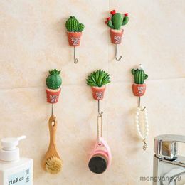 Planters Pots Wall Hook Cactus Adhesive Artificial Flower Pot plant Home Decor Storage Organiser Key Rack Bathroom Kitchen Towel Hanger R230621