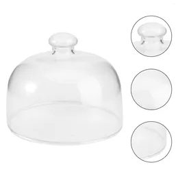 Dinnerware Sets Cake Stand Cover Glass Desert Cloche Transparent Dessert Display Plate Serving Platter Punch Bowl 13x13x11cm