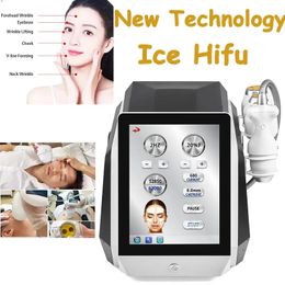 New Anti Aging Cooling HIFU Machines Skin Tightening Beauty Machine Wrinkle Removal Facial Lifting Body Slimming Ice High-intensity Ultrasonic Machine