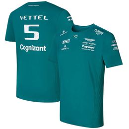 Men's T-Shirts official driver team T-shirt Aston Martin cognitive polo shirt racing suit Vettel Formula One racing 230620