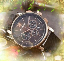 2024 Men Quartz Battery automatic movement full functional stopwatch watches 41mm fabric leather strap Diving Super Luminous Wristwatches montre de luxe gifts