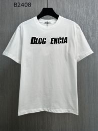 BLCG LENCIA 2023 Summer New 250g 100% Cotton Fabric T-shirt Men High Quality Print Color Drop Sleeve Loose Tshirts Oversize Tops 22397