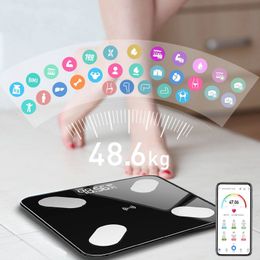 Body Weight Scales Intelligent Electronic Fat Home LCD Digital Bathroom Scale Bluetooth BMI 230620