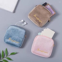 Storage Bags Bag Convenient Waterproof Zipper Closure Sanitary Napkin Pouch Letter Print Simple Privacy Protection Nursing Pad