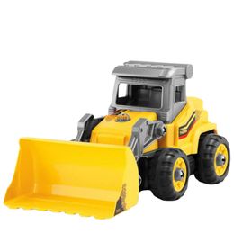 2.4G RC Engineering Excavator Bulldozer Children Puzzle DIY Disassembly and Assembly Remote Control Toys Kids Gifts