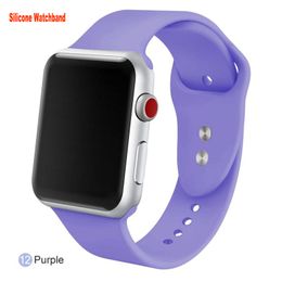 silicone watchband Smart Straps For Apple Watch 8 7 45mm 49mm 42mm 38mm Silicon Sport Replacement Bands Wristband For iWatch Series 6/SE/5/4/3/2 S/M M/L designer watchband