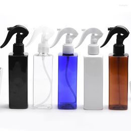 Storage Bottles 20pcs 250ml Empty Black White Brown With Trigger Spray Pump Square Plastic Sprayer Bottle Mist PET Container