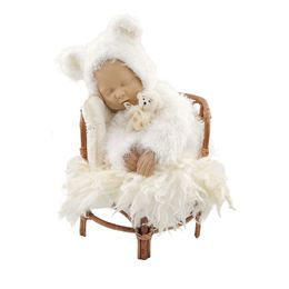 Keepsakes born Pography Props Basket Handmade Vintage Bamboo Chair Baby Boy Pography Props born Po Posing Props Baby Crib 230620