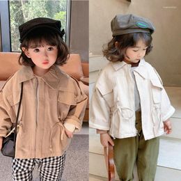 Jackets 2023 Baby Boys Girls Trench Coats Fashion Cool Kids Spring Autumn Cotton Children Birthday Outwear Clothes