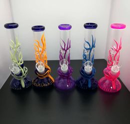 Smoke Pipes Hookah Bong Glass Rig Oil Water Bongs Colorful inlaid wire patterned glass smoking set