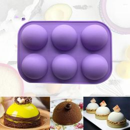 Baking Moulds 6-hole Silicone Mold Used For 3D Utensils Chocolate Hemispherical Cake Kitchen Tools