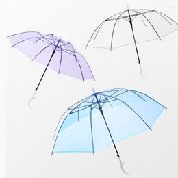 Umbrellas High Quality Umbrella Transparent Long Handle Men And Women Solid Crescent Creative 2023