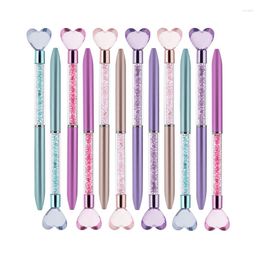 48Pcs Heart Shaped Glitter Pen Ballpoint Suitable For Schools And Offices