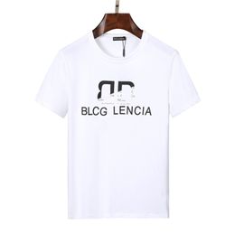 BLCG LENCIA 2023 Summer New 100% Cotton Fabric T-shirt Men High Quality Print Color Mens Designer T shirt Paris fashion Tshirts Tops 22426