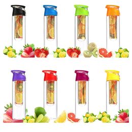 Water Bottles Portable Sport Water Bottles Fruit Infuser Plastic Water Cup Bpa Free 700ml Water Bottles With Filter Juice Shaker Water Cup 230620