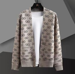 Men's Sweaters bee Luxury Designer crop top skulls Colors Line Decoration Knitting Cardigan Long Sleeve puff Dress Coat