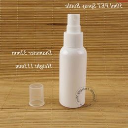 30pcs/Lot Promotion 50ml Plastic Spray Bottle White PET Atomizer Women Cosmetic 5/3OZ Container Perfume Refillable Packaginghigh qty Juinm