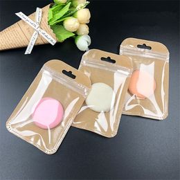 5000pcs/lot 7*11cm Small kraft paper ziplock bag Jewellery Zip Zipped Lock Reclosable Poly Bags clear Mini Thick Pouch