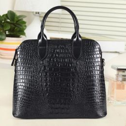 Evening Bags Elegant Crocodile Pattern Shell Bag Lady Luxury Handbags Women Designer Large Capacity Patent Leather Shoulder Crossbody