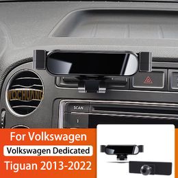 Car Mobile Phone Holder For Volkswagen Tiguan 2013-2022 360 Degree Rotating GPS Special Mount Support Bracket Accessories