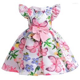 Girl Dresses Beautiful Butterfly Summer Girls Dress Bow A Little Princess Christmas Birthday Party Performance Costume Kids Clothes