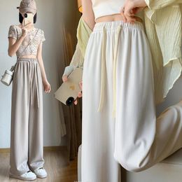 Women's Pants Women's Soft Comfort Spring Summe Basic Baggy Long Wide Trousers For Women High Waist Sweatpants Straight Pant