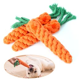 New Cartoon Pet Toys Dog Chew Toy Carrot Shape Resistant Braided Bite Puppy Molar Cleaning Teeth Durable Cotton Rope Dog Product