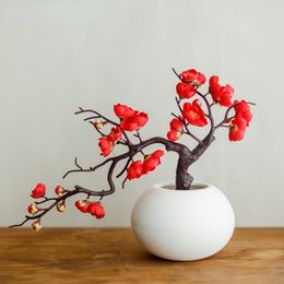 Decorative Flowers 1pc Home Decoration Wintersweet Simulation Flower Vase Plum Blossom Wedding Maison Living Room