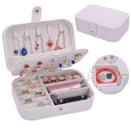 Jewellery Boxes Portable Jewellery Organiser Display Travel Jewellery Case Boxes Button Leather Storage Zipper Jewellers 230620