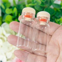 10ml Glass Bottles Cork Wood Stopper Wedding Artware Small Jars Vials Diy Decoration Craft 100pcshigh qualtity Nusdd