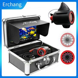 Fish Finder Erchang 7 Inch Underwater Fishing Camera 15/30M Infrared 24PCS Lights Waterproof Fish Finder Camera For Winter Ice / Sea Fishing 230620