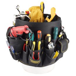 Tool Bag Tool Bag with 51 Pockets Fits to 3.5-5 Gallon Bucket Tool Belt Tool Organiser Gardening tool bag 230620