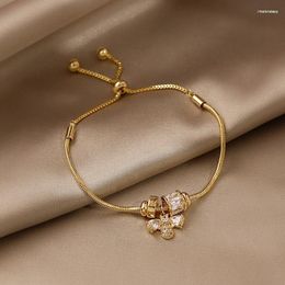 Link Bracelets 2023 Korean Exquisite Temperament Bee Bracelet Fashion Simple Adjustable Women's Jewellery