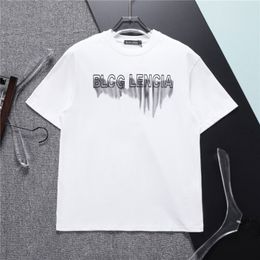 BLCG LENCIA 2023 Summer New 100% Cotton Fabric T-shirt Men High Quality Print Colour Mens Designer T shirt Paris fashion Tshirts Tops 22438