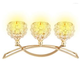 Candle Holders Crystal Gold Votive Tealights With Base Cup For Festival Ornament Floating