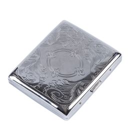 Light Luxury and Portable 20 Capacity Portable Metal Men Ultra-thin Creative Anti-pressure Metal Iron Cigarette Case Factory Direct Sale