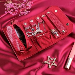 Watch Boxes Travel Roll Daily Jewelries For Rings Earring Necklaces Gift Accessories Velvet