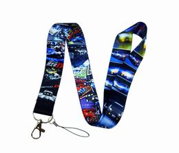 kids designer Keychain Movies racing Lanyard For Keychain ID Card Cover Passport Student Cell Phone USB Badge Holder Rope