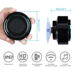 Mini Speakers Mini Wireless Speaker Waterproof Car Bathroom Office Beach Stereo Music Absorbable Loudspeaker For