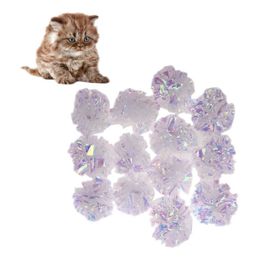 12Pcs Candy Crinkle Balls Cat Toys Interactive Crinkle Independent Pet Kitten Cat Toys