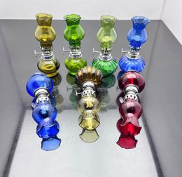 Smoke Pipes Hookah Bong Glass Rig Oil Water Bongs Old colored glass Alcohol burner cigarette accessories