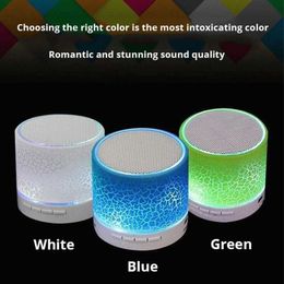 Mini Speakers Bluetooth Mini Speaker Wireless Speaker Colourful LED Card USB Subwoofer Portable MP3 Music Sound Column For PC Phone